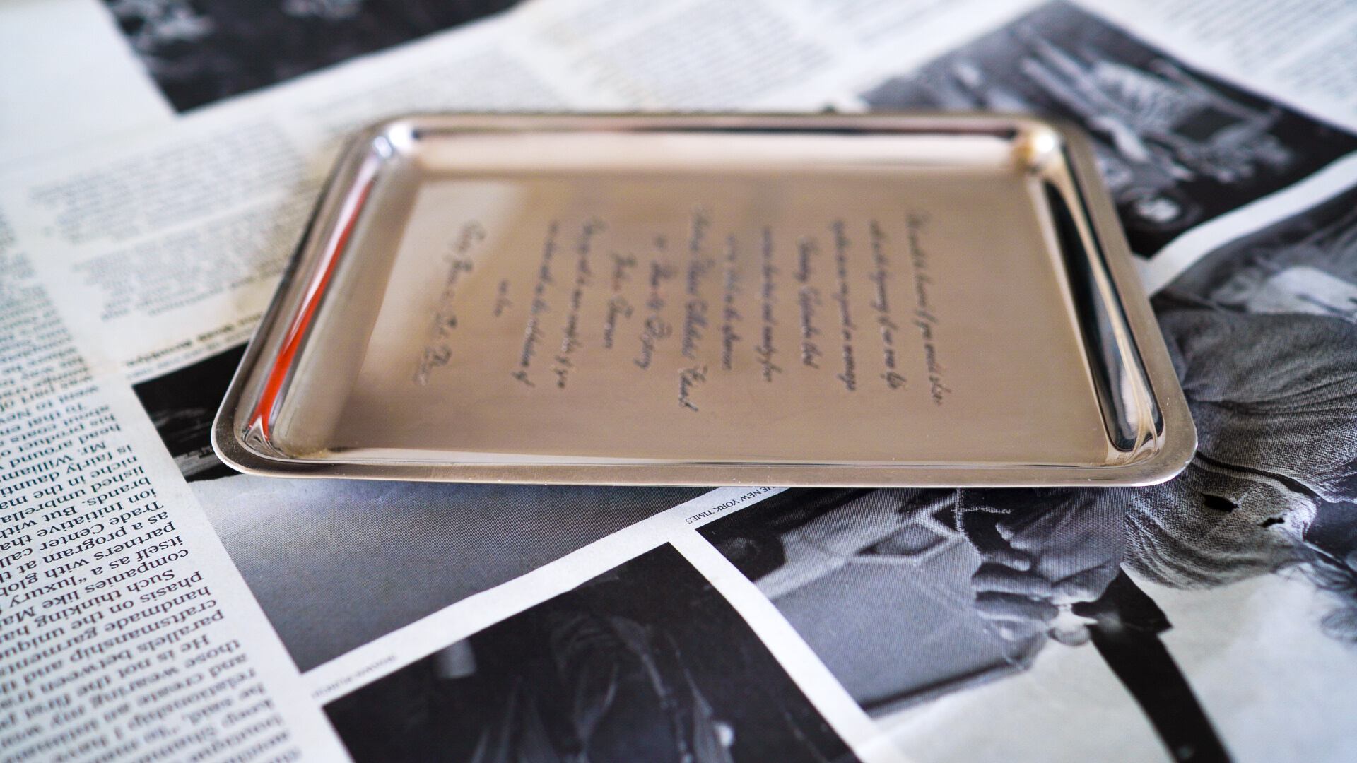 1994】TIFFANY&Co. ティファニー シルバー レクタングル トレイ《小物