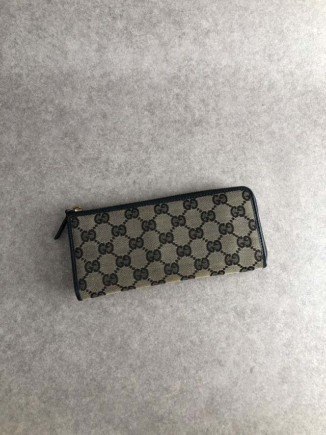 GUCCI グッチ GG 財布 ブラウン ラウンドファスナー キャンバス 長財布 268917 vintage ヴィンテージ オールド zh82g5