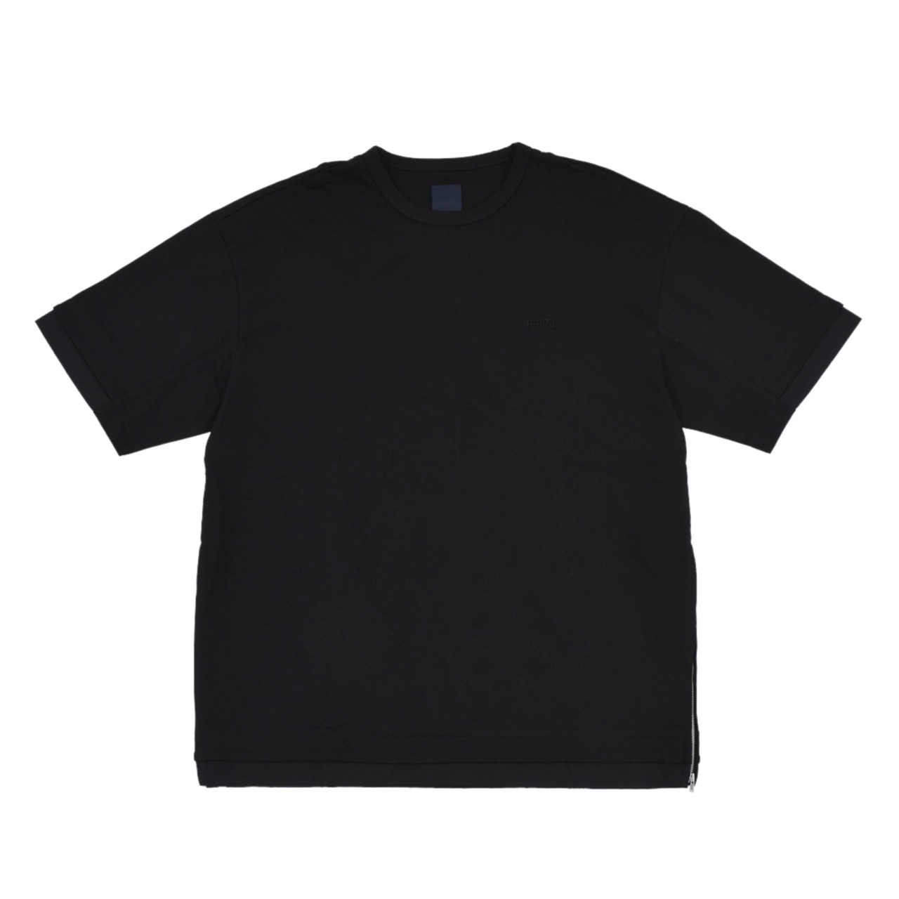 【JUUNJ】Cotton Nylon Layered T-Shirts - 1