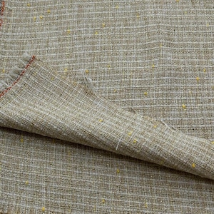 ★NY298◆1.5m◆ポリエステル100%イエローネップファンシーツイード生地