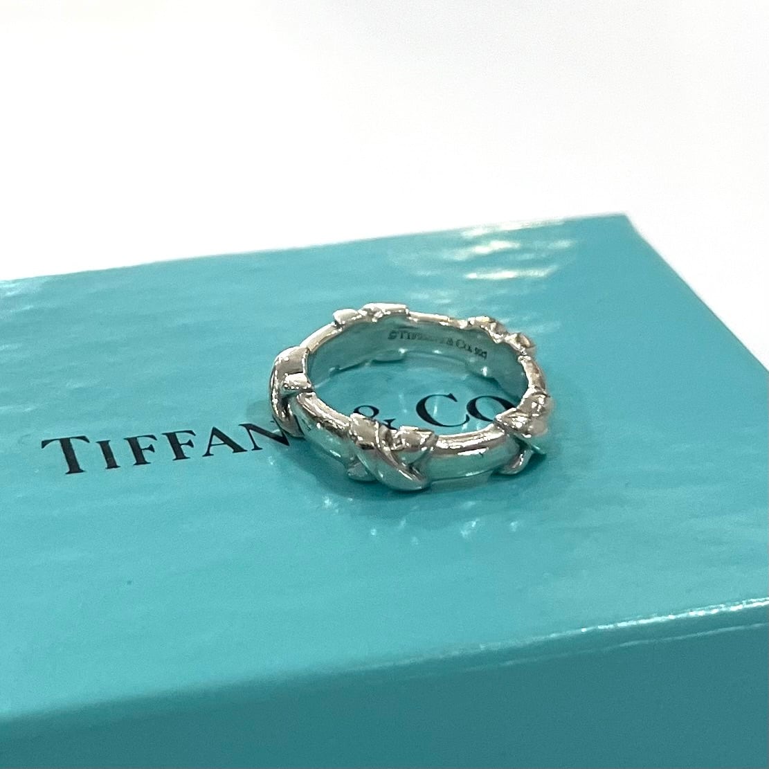 ティファニー　シグネチャー　クロス　リング　925 8号 TIFFANY&CO.】【8号 】2403 5 シグネチャークロスリングシルバー925／X