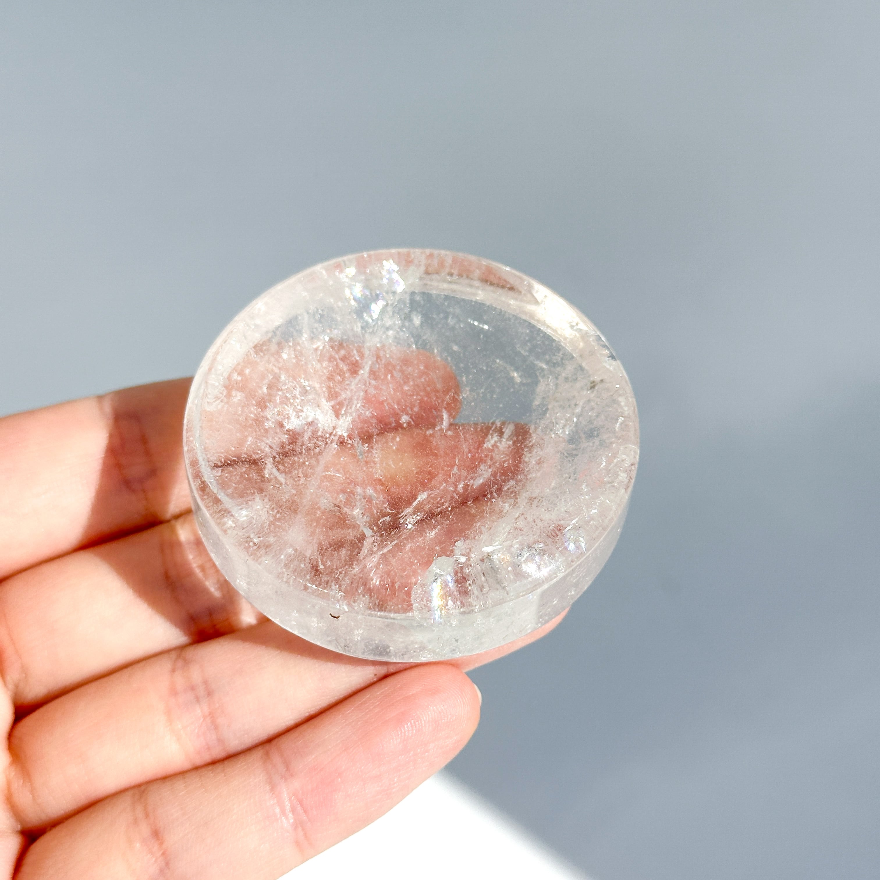 クリアクォーツ 丸型のうつわ 13◇ Clear Quartz ◇天然石・鉱物