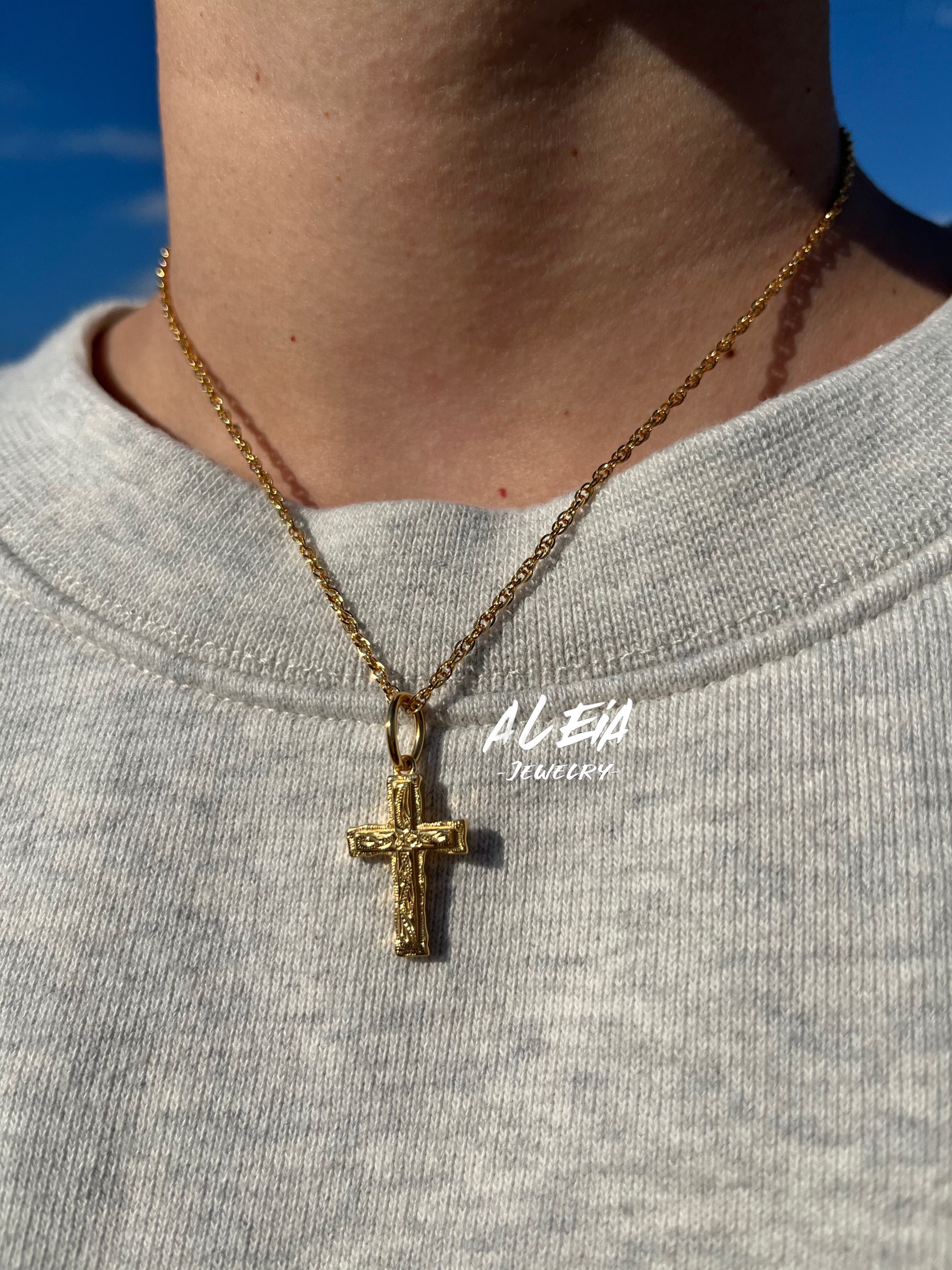 刻印可能》二重クロスネックレス [316L] ハワイアンジュエリー | ALEIA