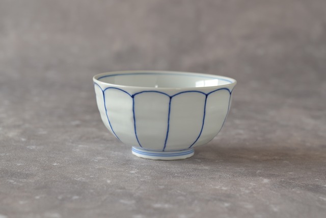 有田焼 福泉窯 染付呉須線面取茶付 / 小 10.5cm