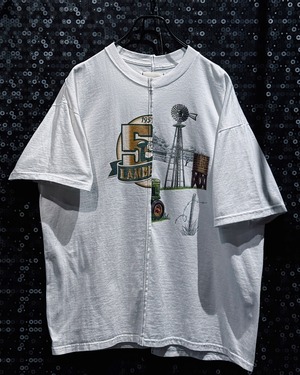 【ÆIEM】再倖築 “DIVIDED COUNTRYSIDE” LAMBERT × windmill farm graphic vertical docking remake T-shirt