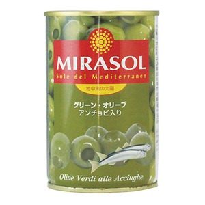 ミラソル　グリーン・オリーブ(アンチョビ入り）　300g