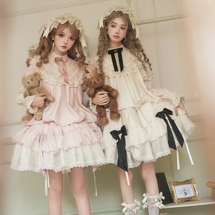 ロリィタ ローズピンク ワンピース セットアップ 7点セット ベルト