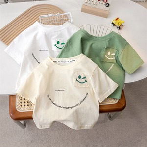 tシャツ 半袖tシャツ キッズ 男の子 女の子 3色 80-130㎝ ベビーtシャツ トップス かわいい 24zm385