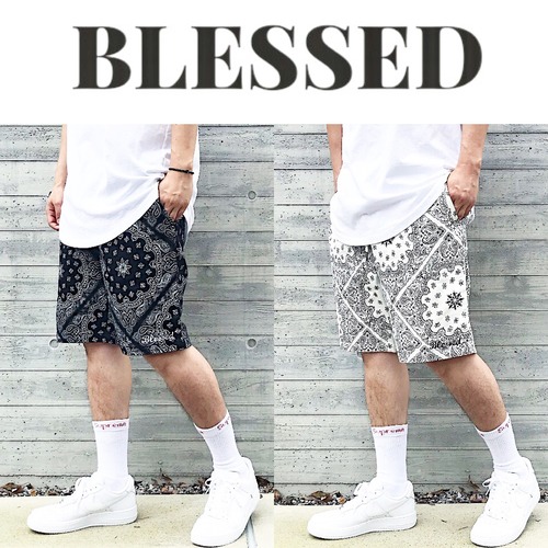 BLESSED bandanashorts オリジナルペイズリーバンダナ柄ショートパンツ 数量限定 6980円tax