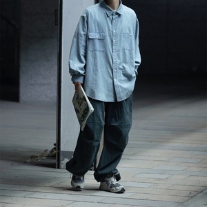 ライトブルーオールドウォッシュデニムシャツ　982