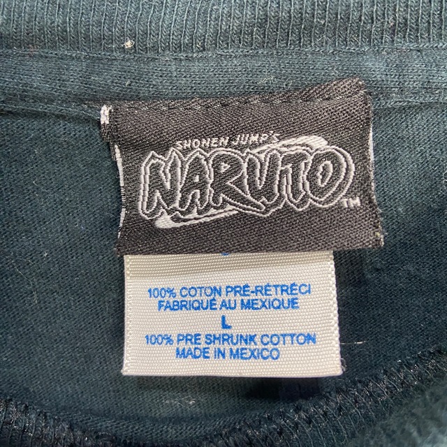 00s ナルト　はたけカカシ　アニメTシャツ　キャラT 黒　L 海外規格　漫画