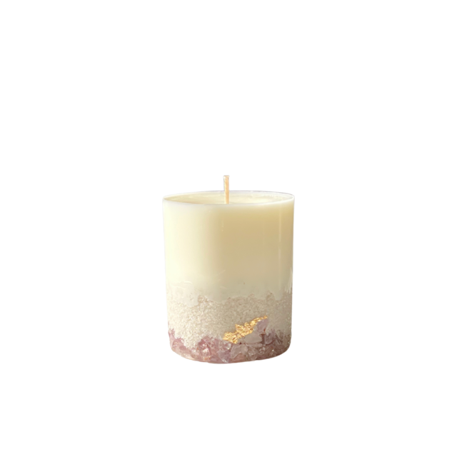 キンモクセイ/ラベンダーアメジスト天然石キャンドルMini