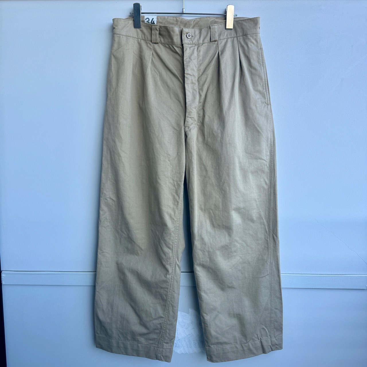 フランス軍 French Army M52 チノパン 50s 2タック デッドストック ミリタリー ヴィンテージ古着 34