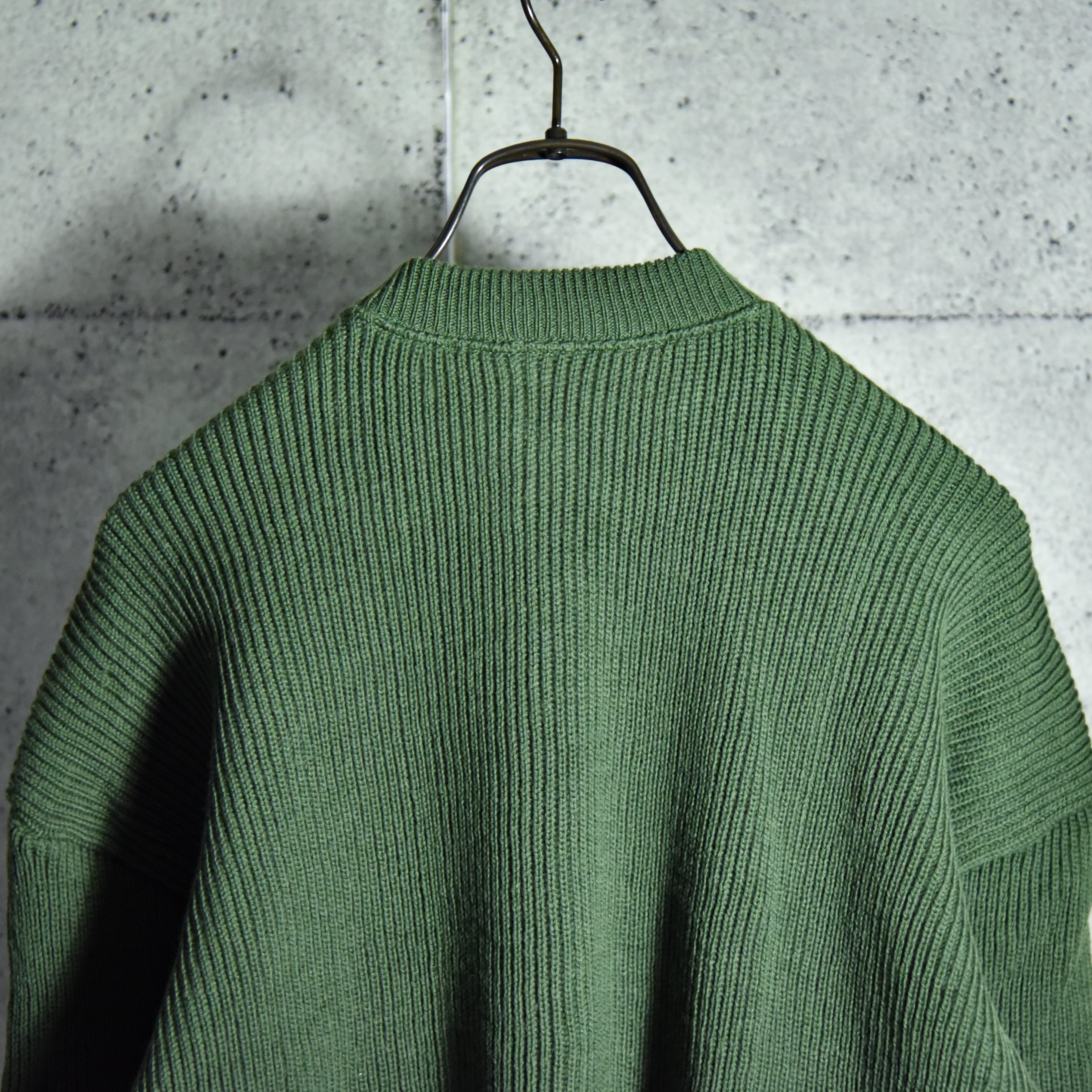 【DEAD STOCK】Swedish Army Zip-up Rib Cardigan スウェーデン