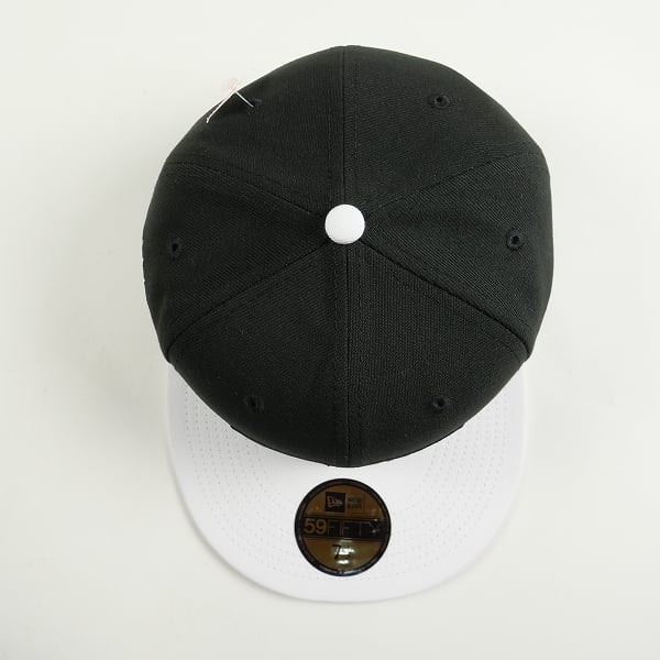 Supreme シュプリーム キャップ サイズ:7 3/8(58.7cm) 22SS NEW ERA ニューエラ 2トーン ボックスロゴ ベースボール キャップ 2-Tone Box Logo New Era ブラック ホワイト 黒白 帽子 コラボ 【メンズ】