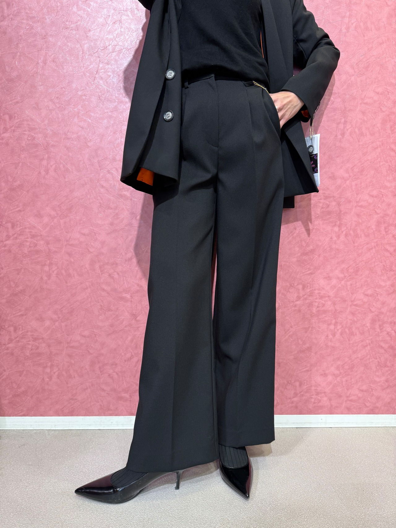 リズレイ　RISLEY risley 肩がけテーラー　セットアップワイドパンツ　リズレー