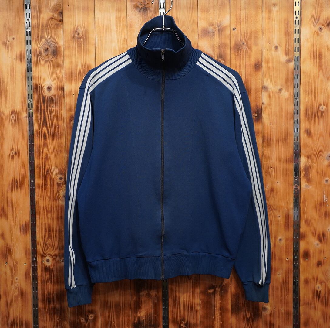 60s70s adidas 西ドイツ デサント トラックジャケット 2号 /アディダス ネイビー 紺色 ジャージ
