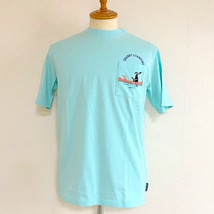 Camp Pocket Embroidery Shabby T-shirts　Sax