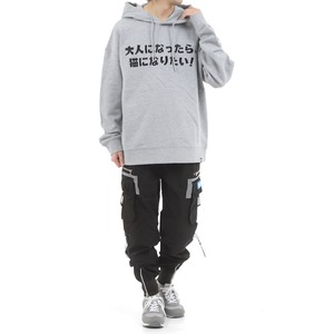 送料無料 【HIPANDA ハイパンダ】メンズ フーディー スウェット MEN'S NEKONI NARITAI BIG SIZE HOODIE SWEAT SHIRT / WHITE・BLACK・GRAY