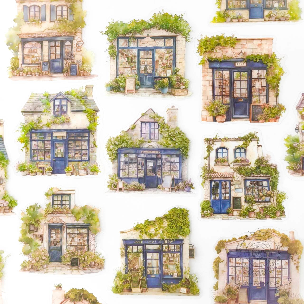 街並みフレークシール 1 <S959>