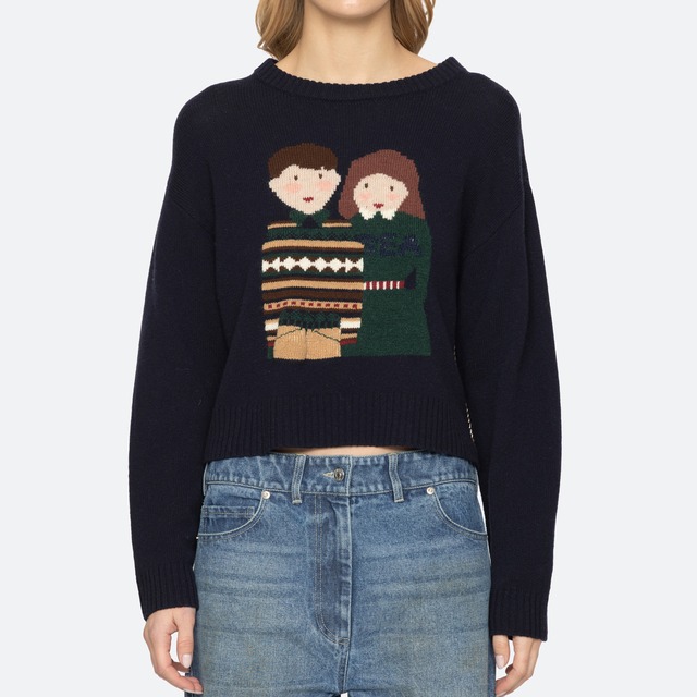 SEA NY　PATTON KNIT CREW L/SLV SWEATER    MULTI