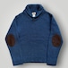 【00s】LLBean ショールカラー ウールニットセーター へちま襟 エルボーパッチ メンズ L 紺/NAVY VINTAGE エルエルビーン アウトドア