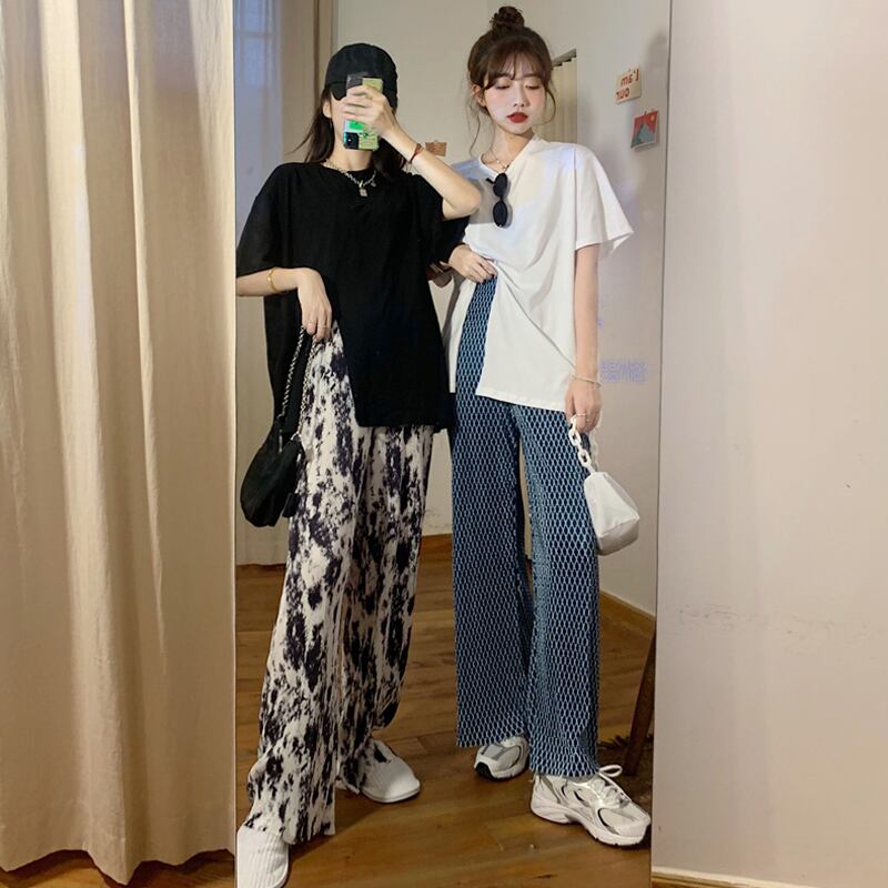 スタイルスタンダードサマーTシャツ パンツ レッド レトロ ストリート 夏物 試着室59749086789