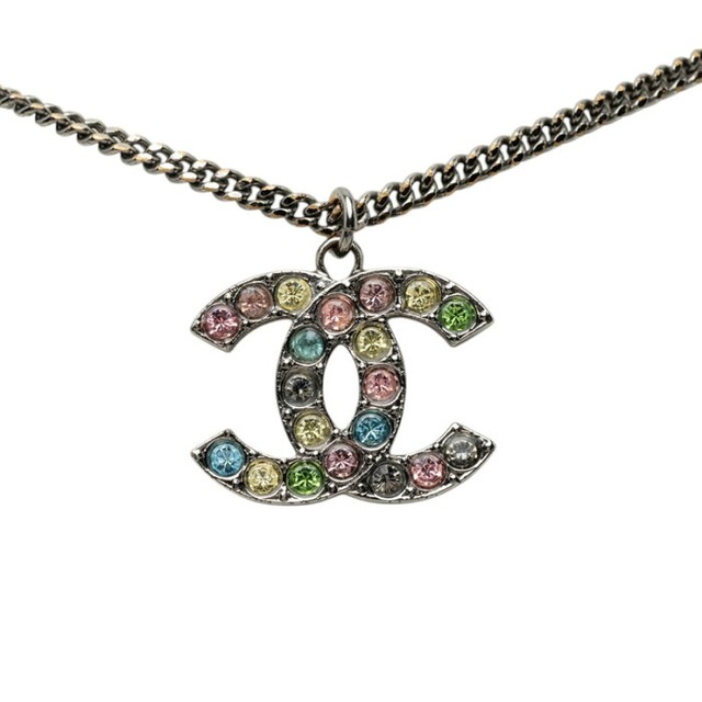 シャネル ココマーク ネックレス 05A シルバー メタル ラインストーン レディース CHANEL 【中古】
