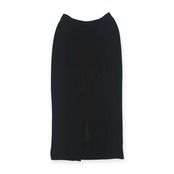 90s YVES SAINT LAURENT イヴサンローラン スリット入り レーヨン&ナイロン ロング ニットスカート 9 /黒 ブラック/福助/日本製
