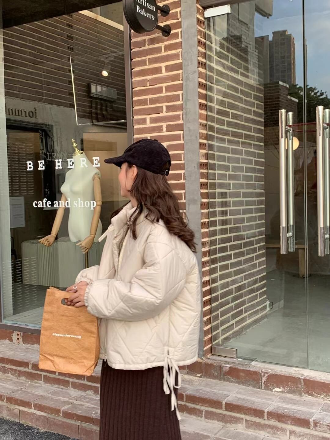 裾リボン中綿ブルゾン　AJ2205-515