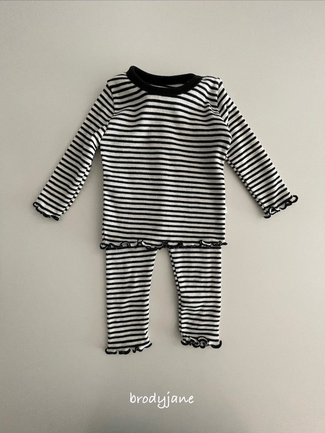 【取寄】brodyjane|mono st set|モノストライプ上下セット|S-M|1-3y|26 autumn