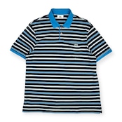 90s LACOSTE ラコステ ボーダー 鹿の子 半袖 ポロシャツ 5/メンズ ファブリカ ビンテージ