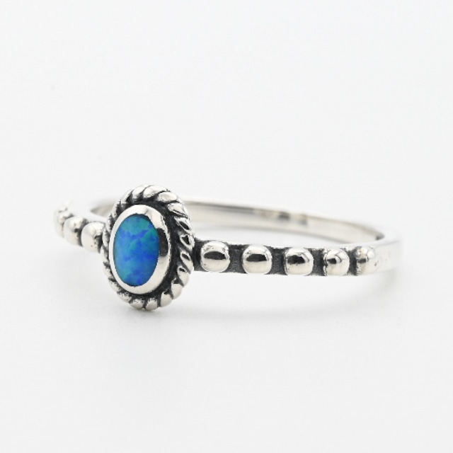 Blue Opal Top Beads Accent Arm Ring #13.0 / Denmark