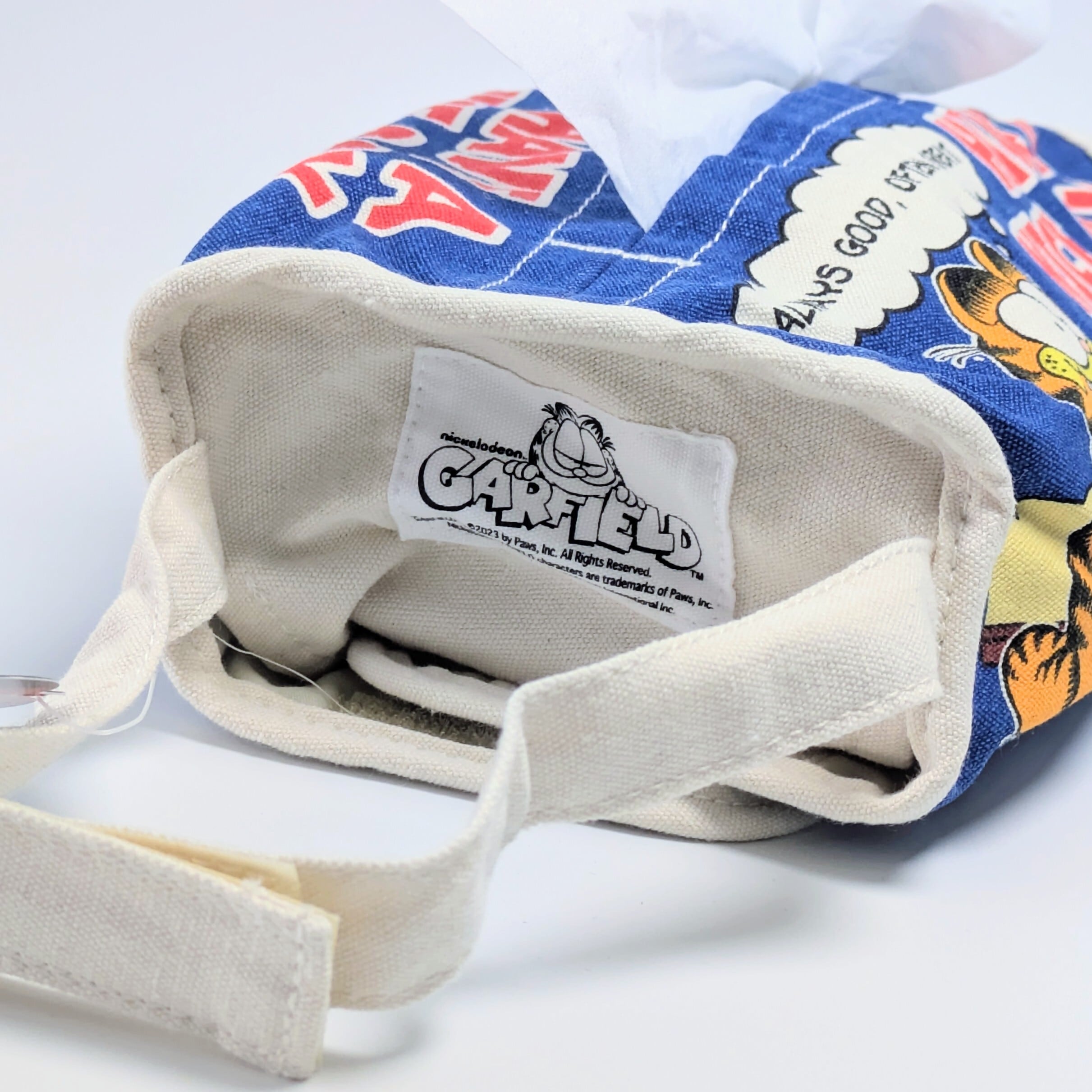 ✨️ティッシュのドレスアップに♡✨️ Tissue Cover / ティッシュカバー 吊り下げ / ティッシュケース【 Garfield ( ガーフィールド ) 】BLUE