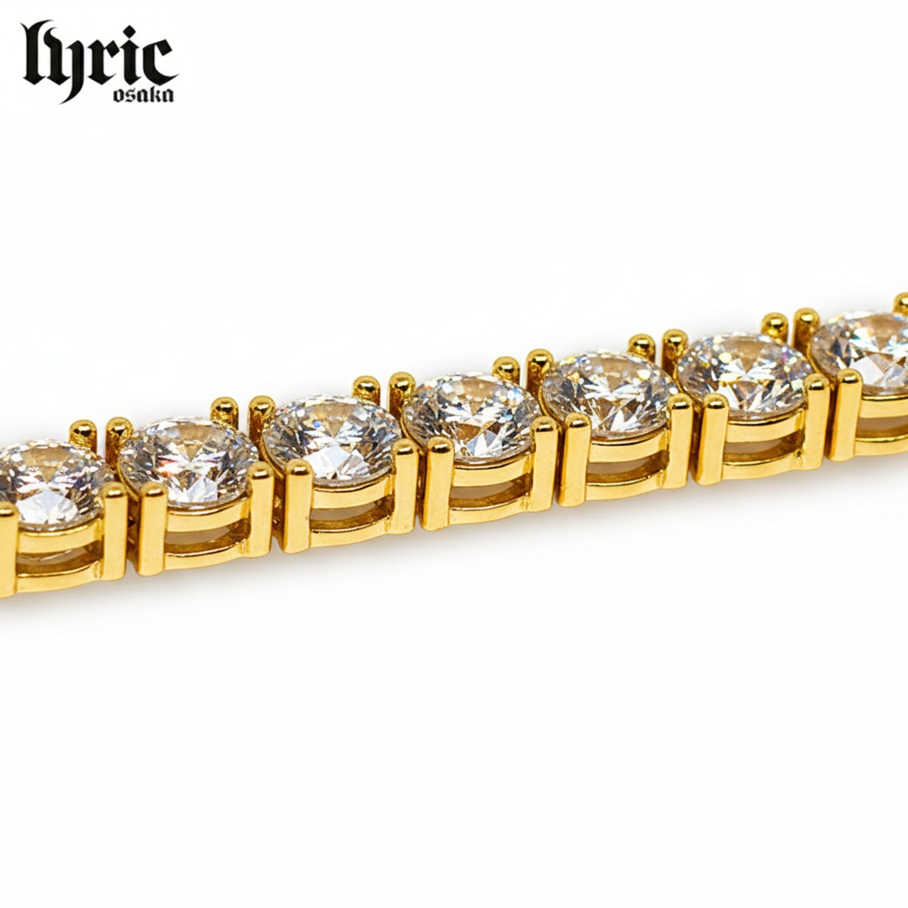 5mm 55cm luxury tennis necklace gold