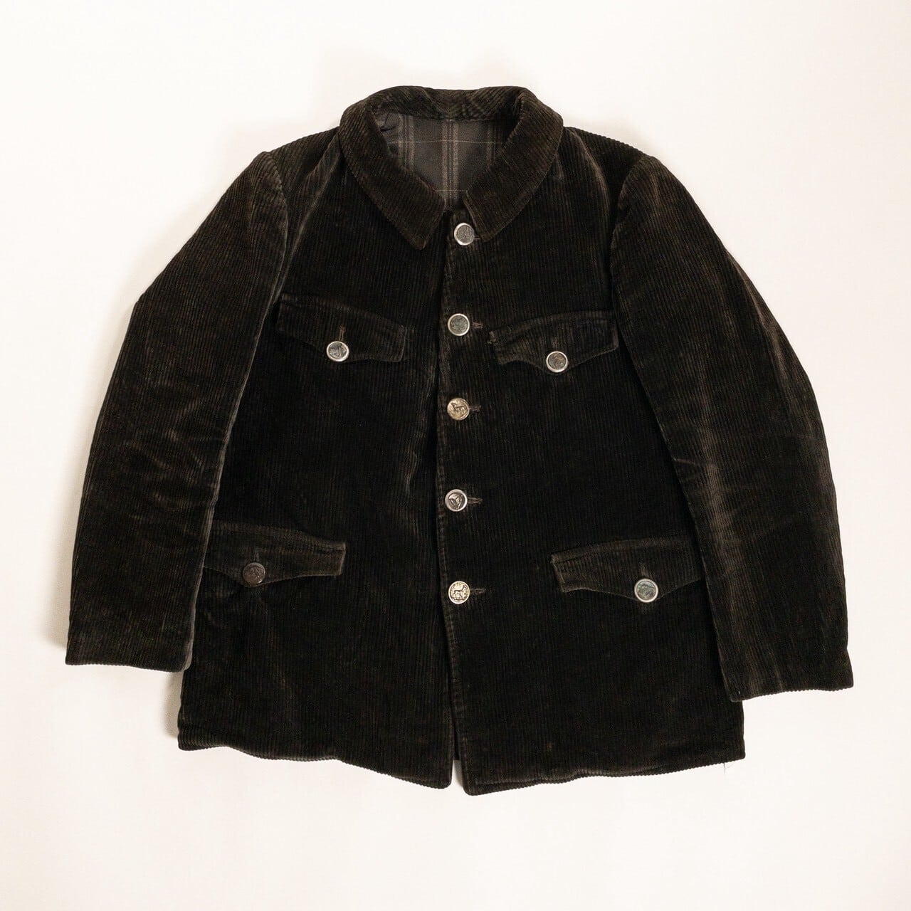 1920-30s "Adolphe Lafont" Brown Heavy Corduroy Hunting Jacket