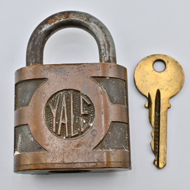 [M1417] Vintage 1940's YALE 南京錠 鍵付き