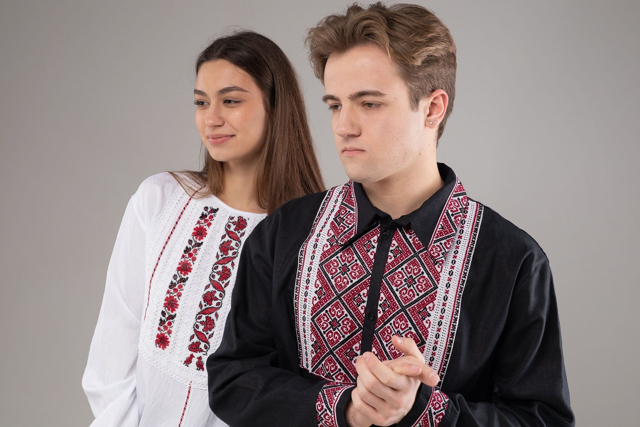 ウクライナ刺繍ヴィシヴァンカ　クロスステッチ手刺繍　XLサイズ　メンズ - 13