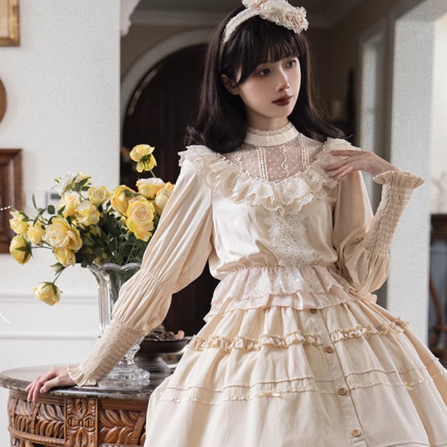 高感度ショップで2023年売れたブランド ロリータファッション通販 SEASONZ クラロリ ブラウス レース トップス