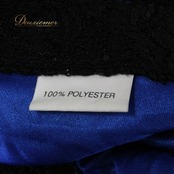 社交ダンス 衣装 スタンダード ドレス ワンピース パーティドレス スタンダードドレス 青 黒 ブラック系 ブルー系 花柄 レース 長袖 二重スカート ボリューム 優雅 動き ファスナー 伸縮性 肩パッド ポリエステル