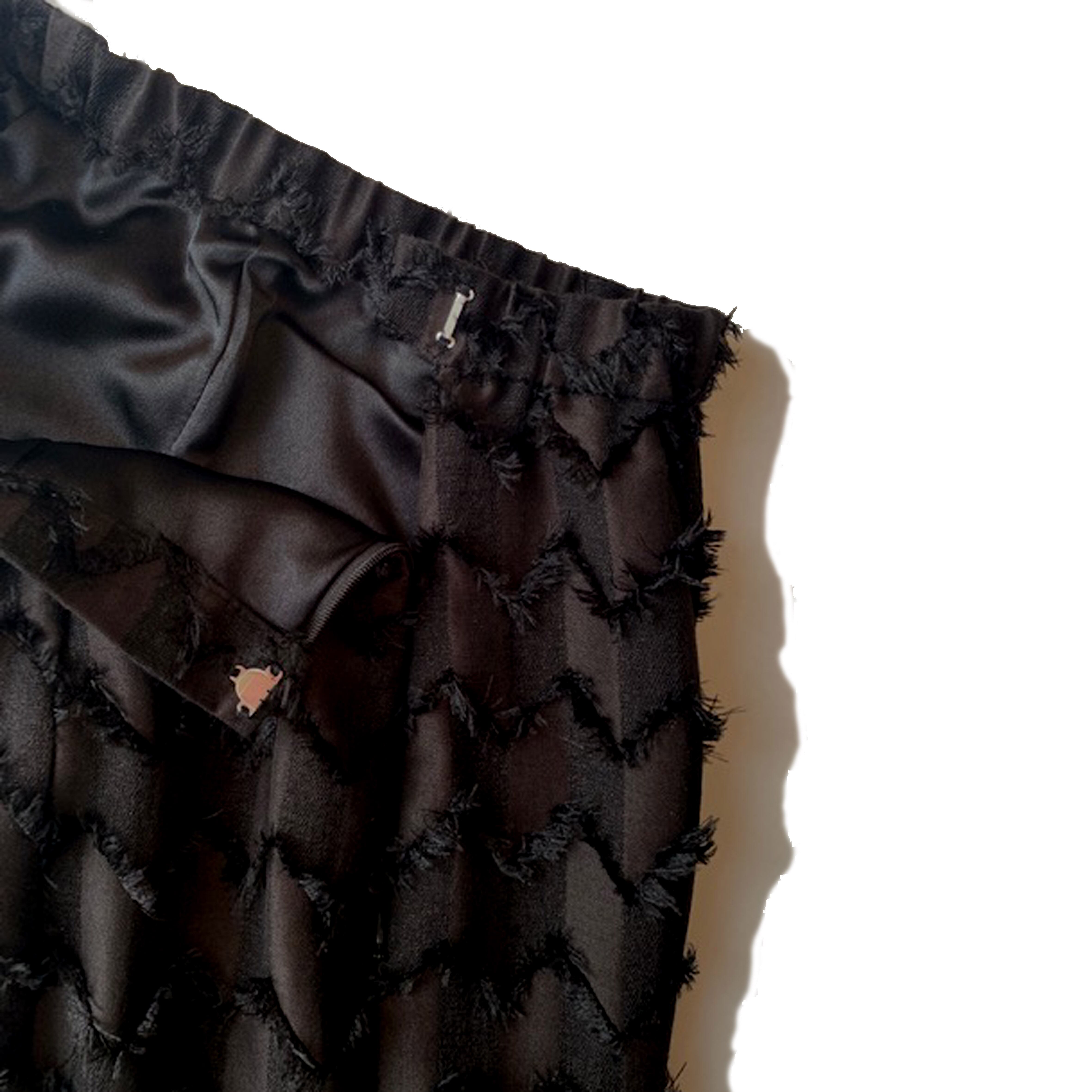 【日本製】カットジャガードマーメイドマキシスカート