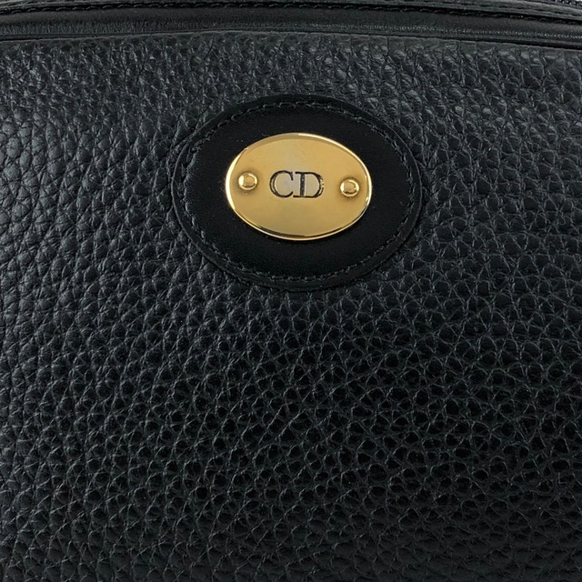 Christian Dior クリスチャン ディオール ショルダーバッグ ブラック ロゴ レザー vintage ヴィンテージ オールド uh6gdz
