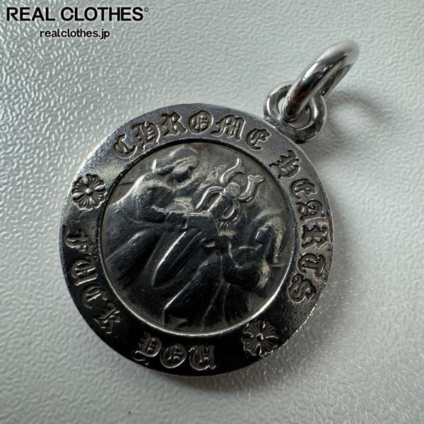 クロムハーツ エンジェルメダル V1 使用感あり CHROME HEARTS/クロムハーツ エンジェルメダルチャームV1 FUCK