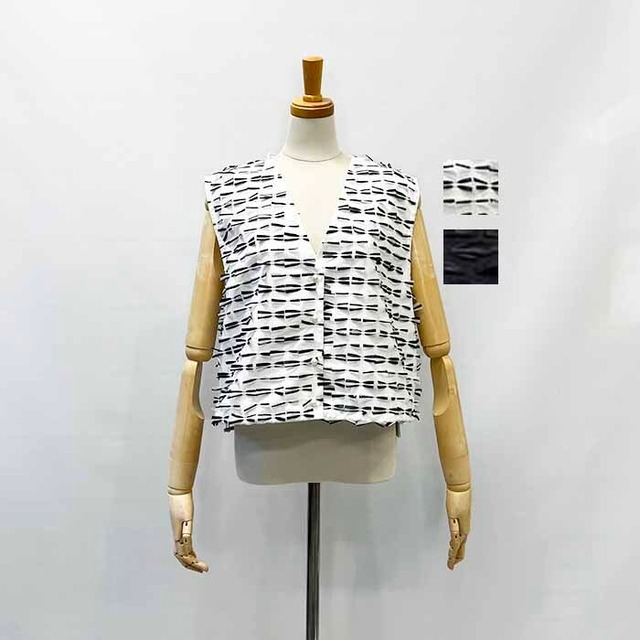Dignite collier ディニテコリエ リボンジャガードジレ 80269015 2026秋冬新作 [送料無料]