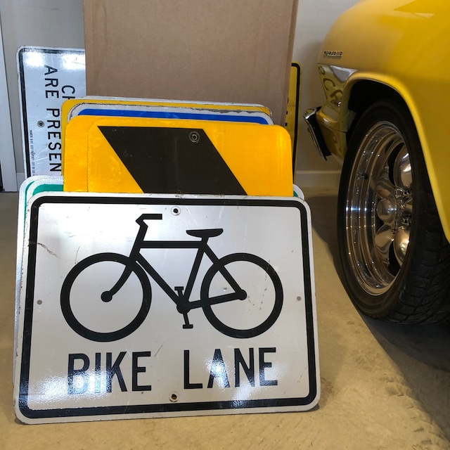 BIKE LANE 1　アメリカンロードサイン　トラフィックサイン　道路標識