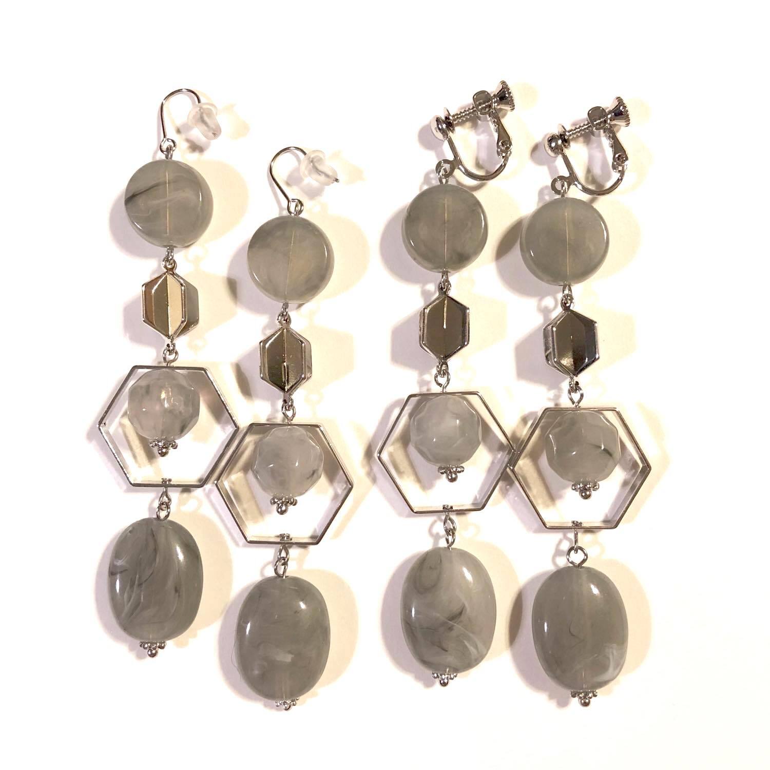 作家様の可愛いグレーカラーのピアスチャーム☆ 720d41dd1894c04e24f3b9224ea7aa