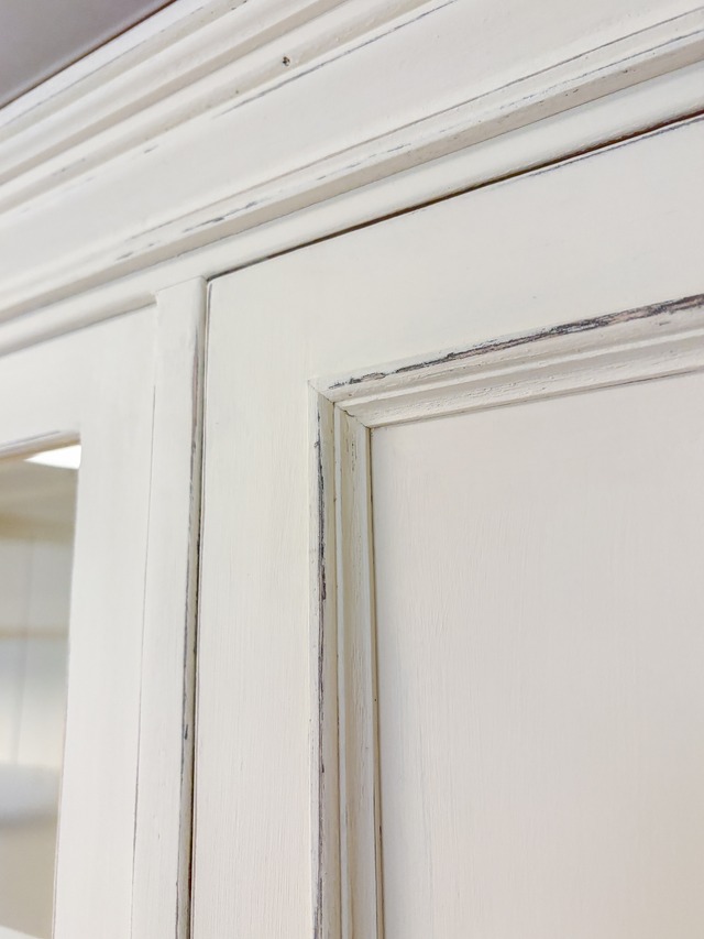 フランスアンティーク調カップボード　飾り棚食器棚　（アンティーク調・オーダーメイド家具）W1500　輸入住宅や店舗什器向け