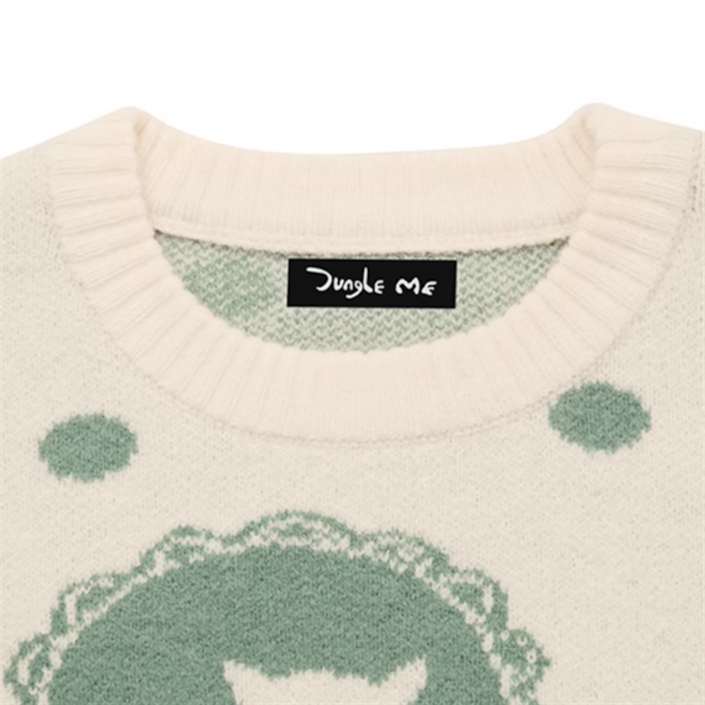 パフスリーブドットニット　10938