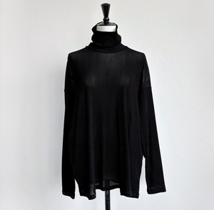 〈SELECT〉メッシュフロッキーハイネックカットソー R553207