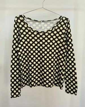 polka dot LS tee